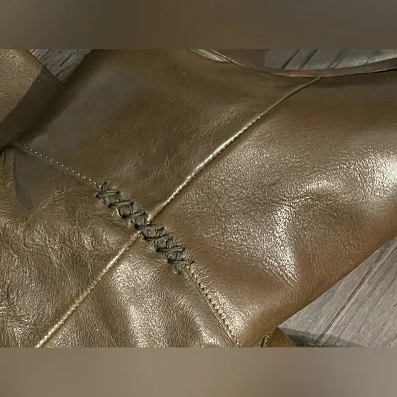 Free People Stevie Cowboy boots in Olive/Coffee Leather Size 39 - Picture 15 of 17